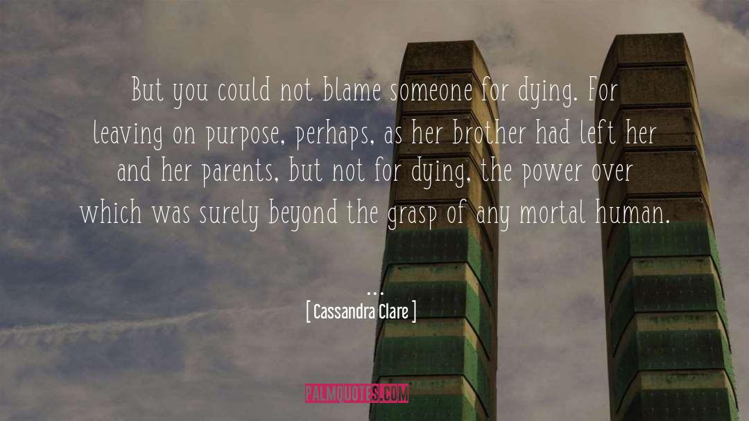 Blame Someone quotes by Cassandra Clare