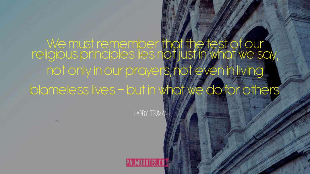 Blameless quotes by Harry Truman