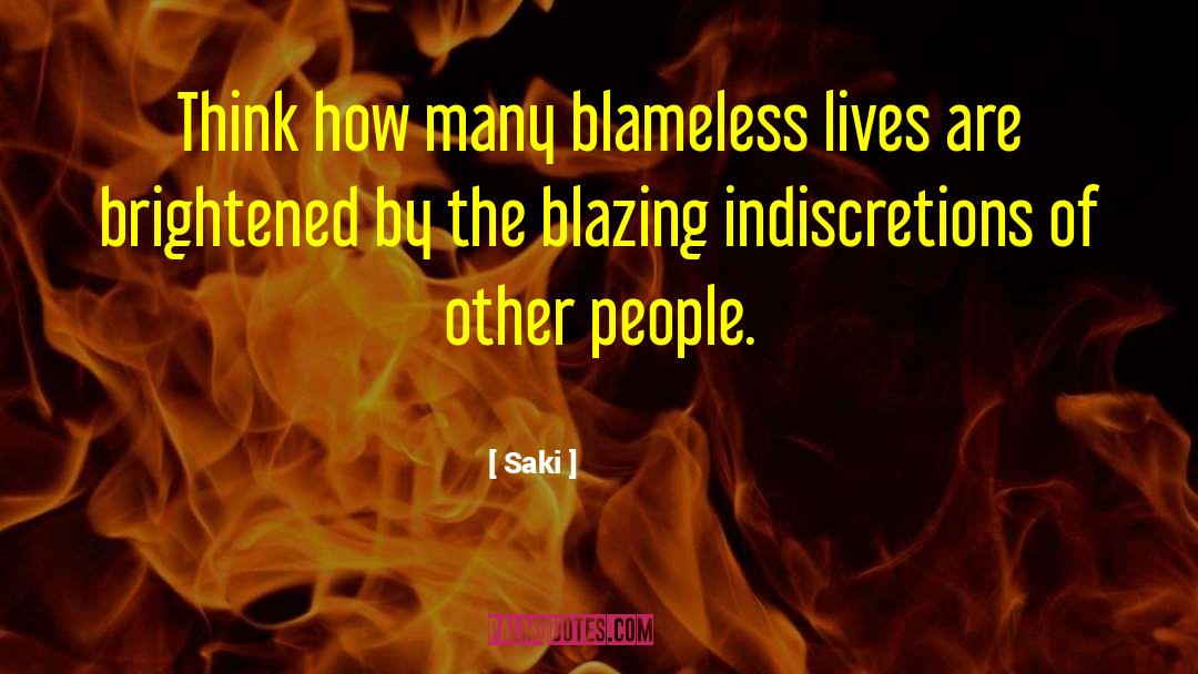 Blameless quotes by Saki