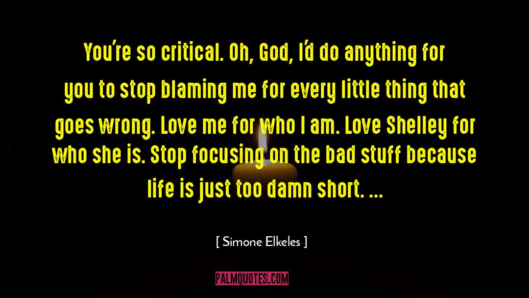 Blaming quotes by Simone Elkeles