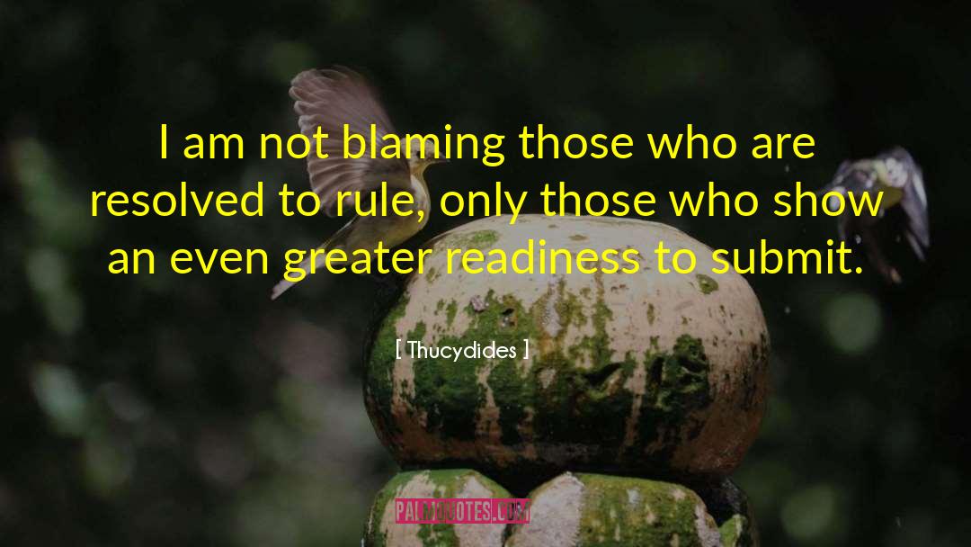 Blaming quotes by Thucydides