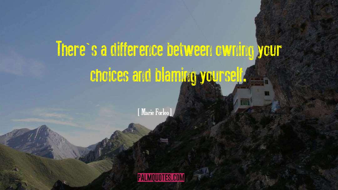 Blaming Yourself quotes by Marie Forleo