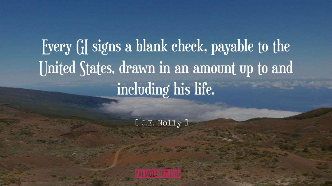 Blank Check quotes by G.E. Nolly