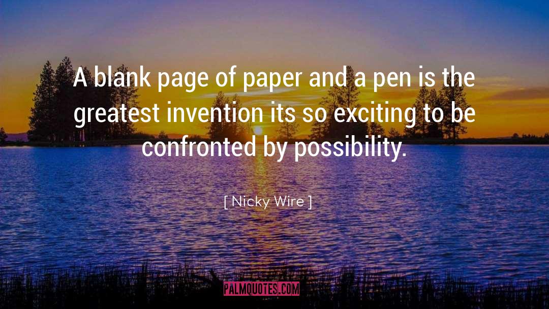 Blank Page quotes by Nicky Wire