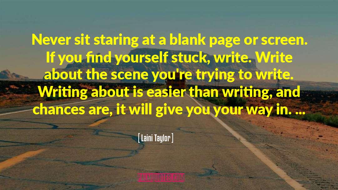 Blank Page quotes by Laini Taylor