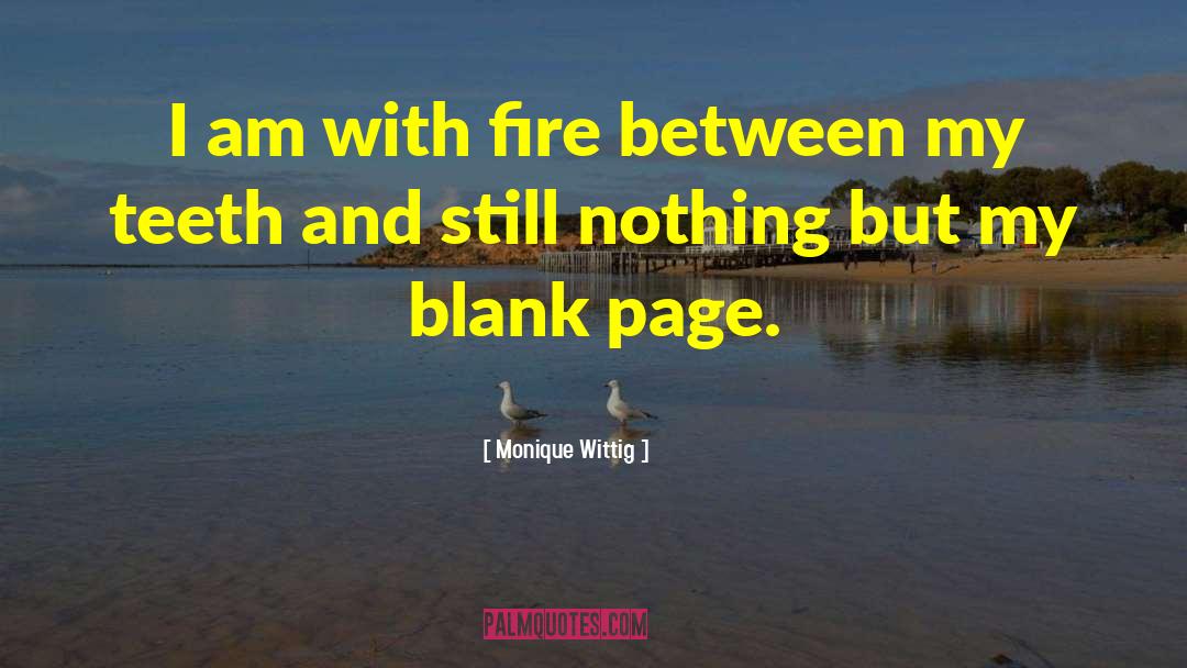 Blank Page quotes by Monique Wittig