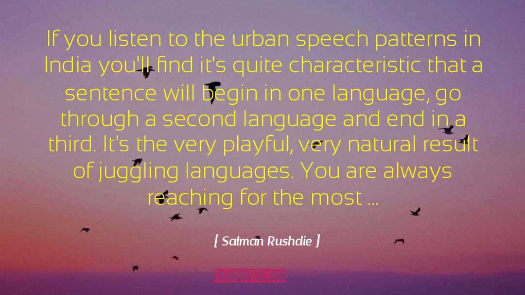 Blanketed In A Sentence quotes by Salman Rushdie