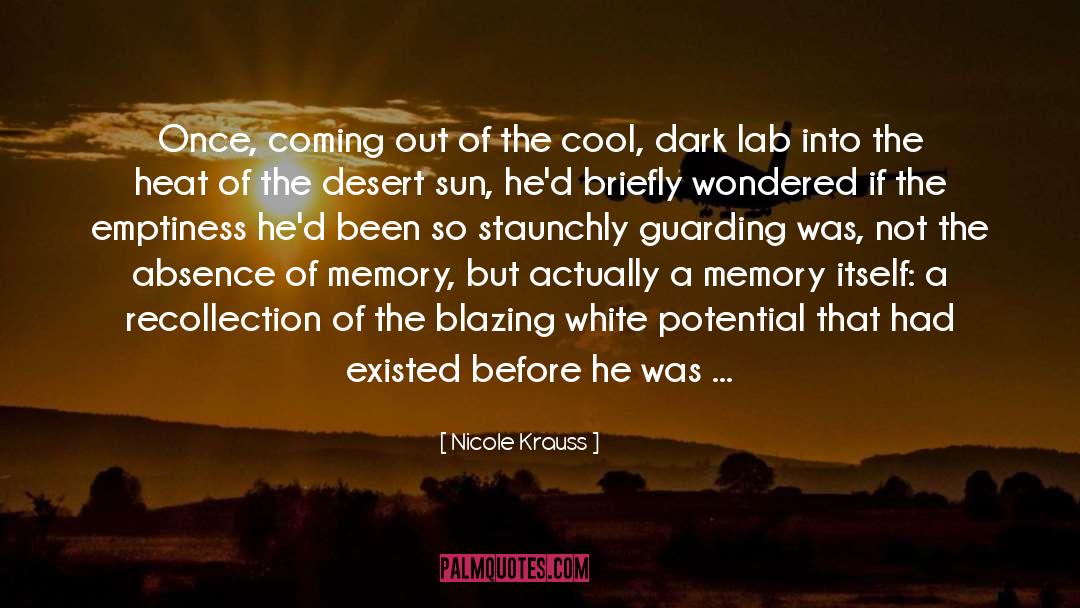 Blazing quotes by Nicole Krauss