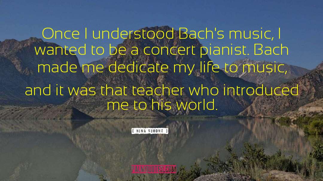 Blechacz Bach quotes by Nina Simone