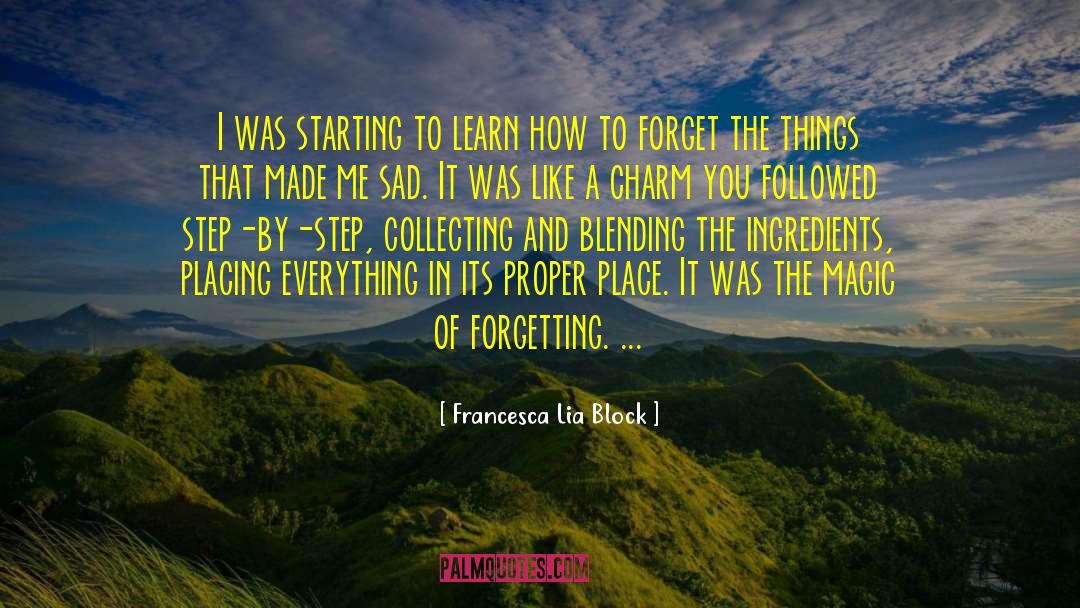 Blending quotes by Francesca Lia Block