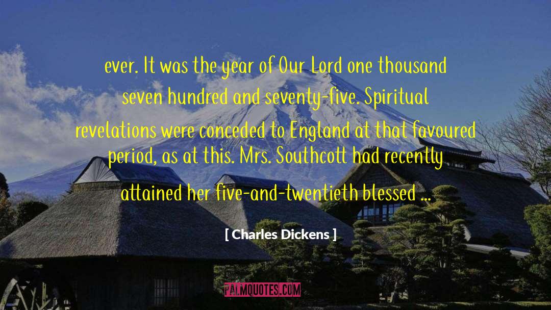 Blessed Event quotes by Charles Dickens