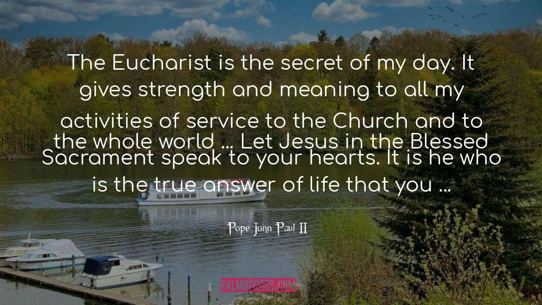 Blessed Sacrament quotes by Pope John Paul II