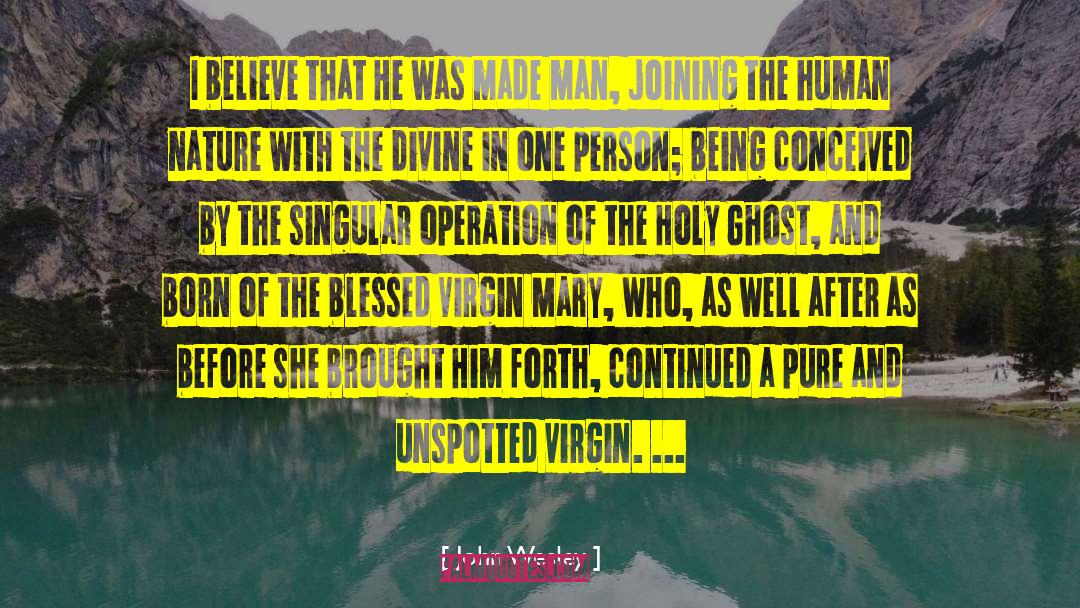 Blessed Virgin Mary quotes by John Wesley