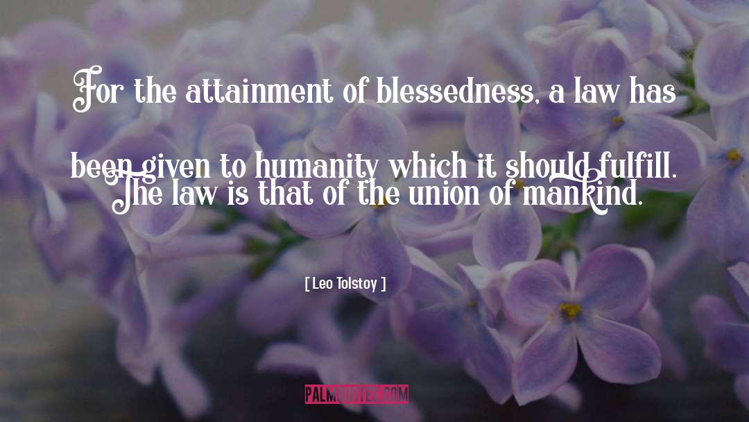 Blessedness quotes by Leo Tolstoy