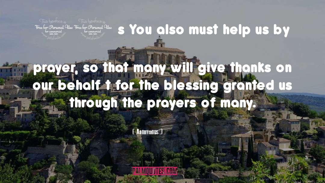 Blessing quotes by Anonymous