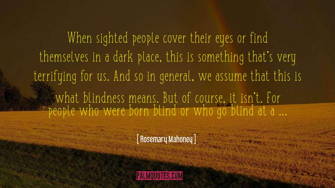Blind Hero quotes by Rosemary Mahoney