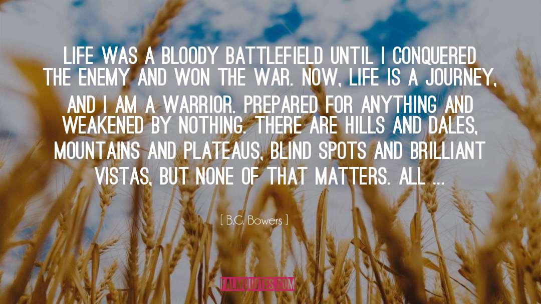 Blind Hero quotes by B.G. Bowers