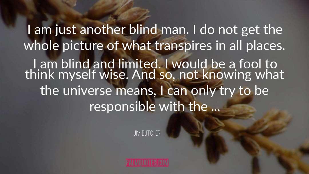 Blind Man quotes by Jim Butcher