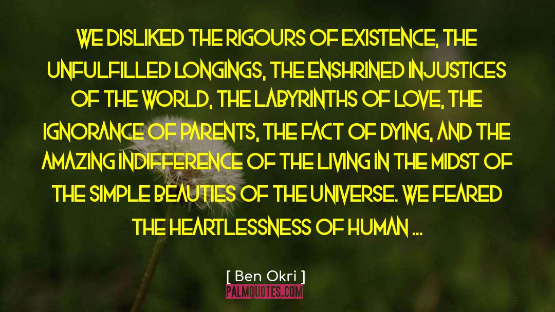 Blind To The Beauties Of Life quotes by Ben Okri