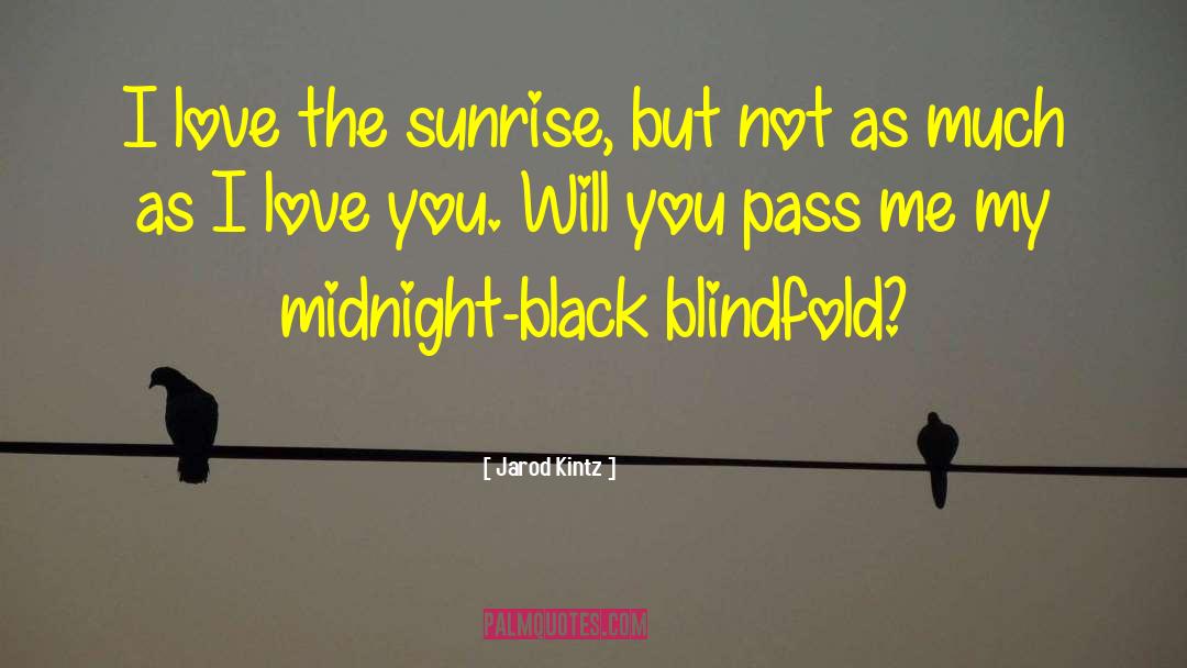 Blindfold quotes by Jarod Kintz