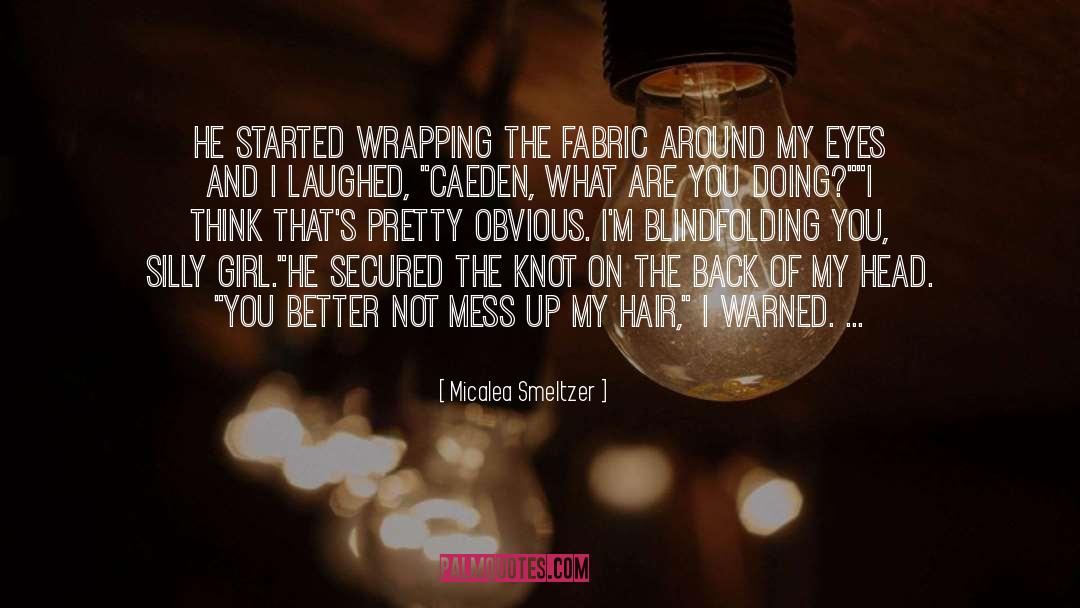 Blindfolding quotes by Micalea Smeltzer
