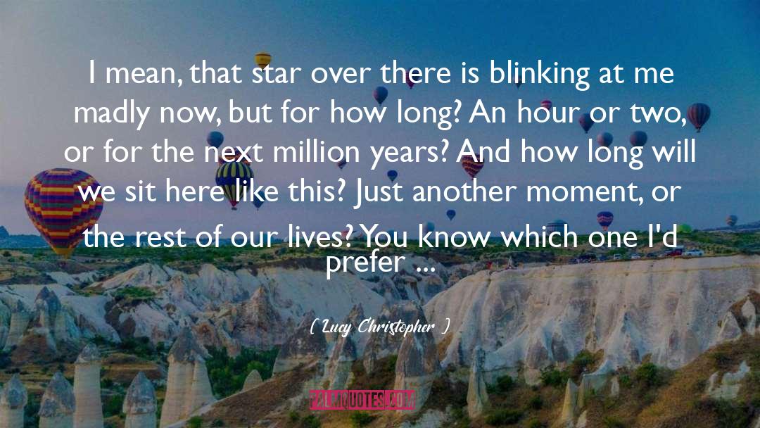 Blinking quotes by Lucy Christopher