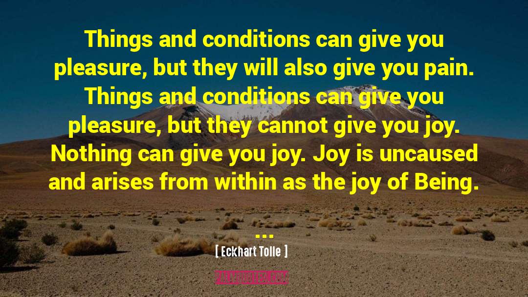 Bliss And Joy quotes by Eckhart Tolle