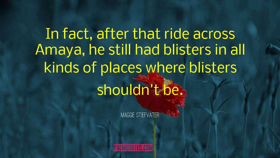 Blisters quotes by Maggie Stiefvater