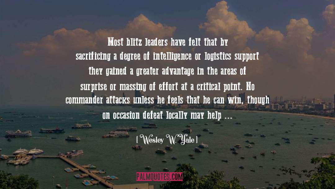 Blitz quotes by Wesley W. Yale