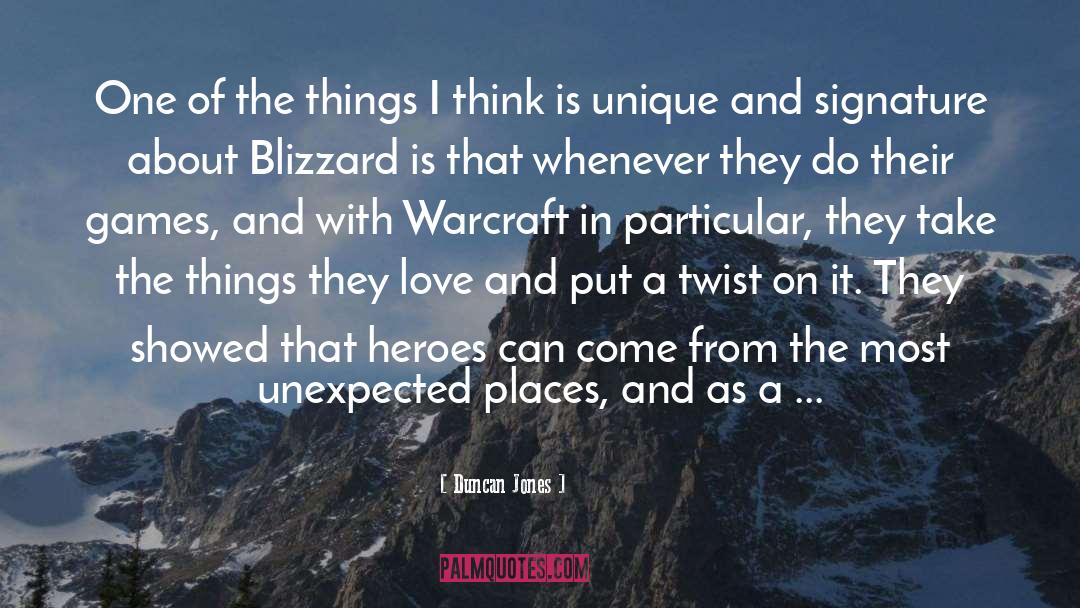 Blizzard quotes by Duncan Jones