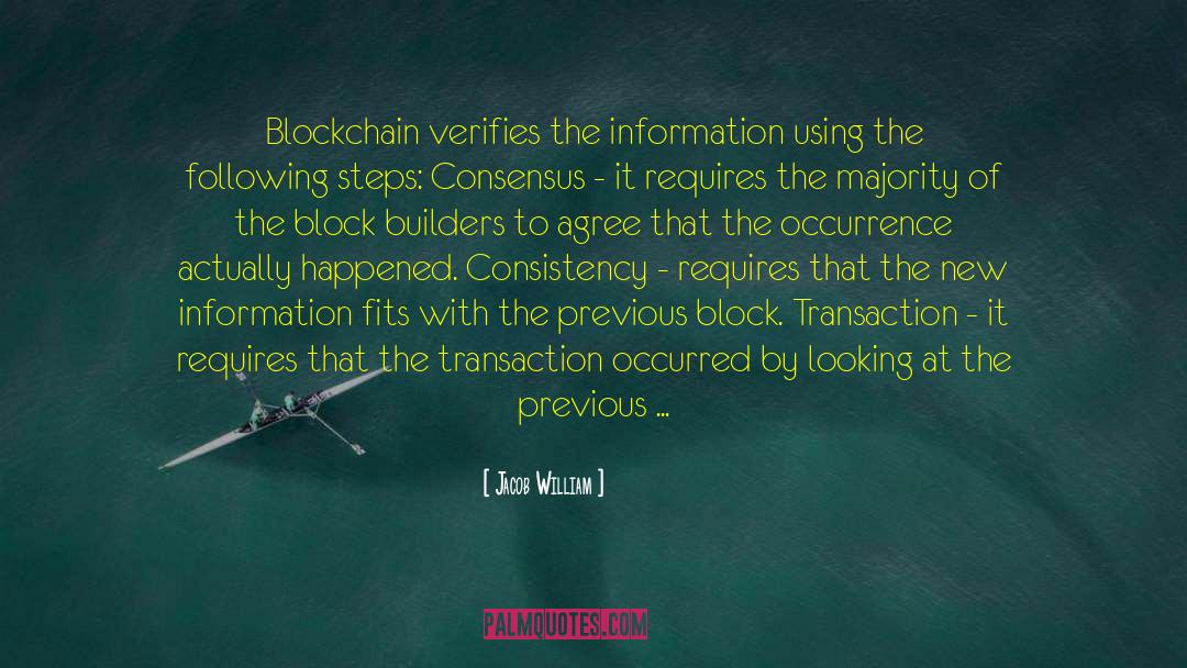 Blockchain quotes by Jacob William