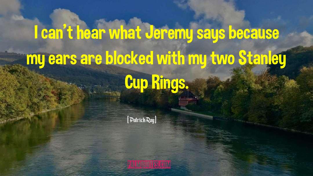 Blocked Nose Funny quotes by Patrick Roy