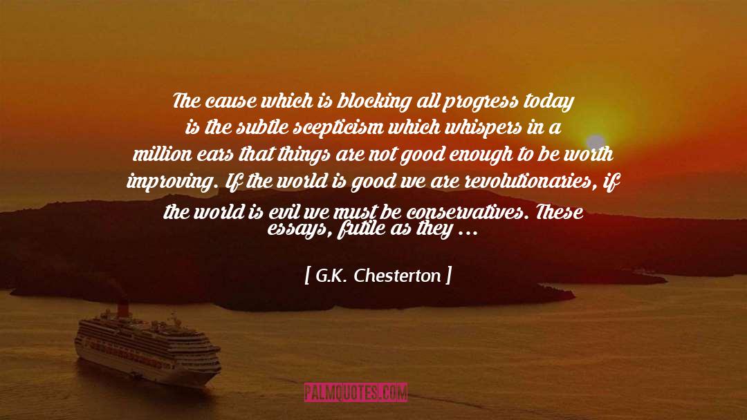 Blocking And Tackling quotes by G.K. Chesterton