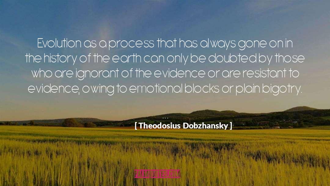 Blocks quotes by Theodosius Dobzhansky