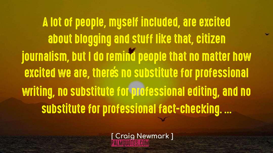 Blogging quotes by Craig Newmark
