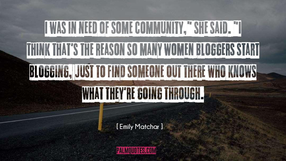 Blogging quotes by Emily Matchar