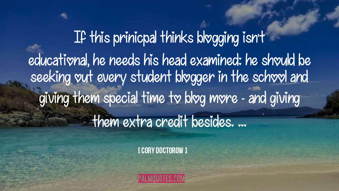Blogging quotes by Cory Doctorow