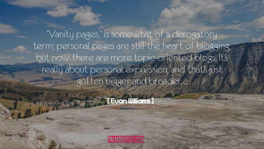 Blogging quotes by Evan Williams