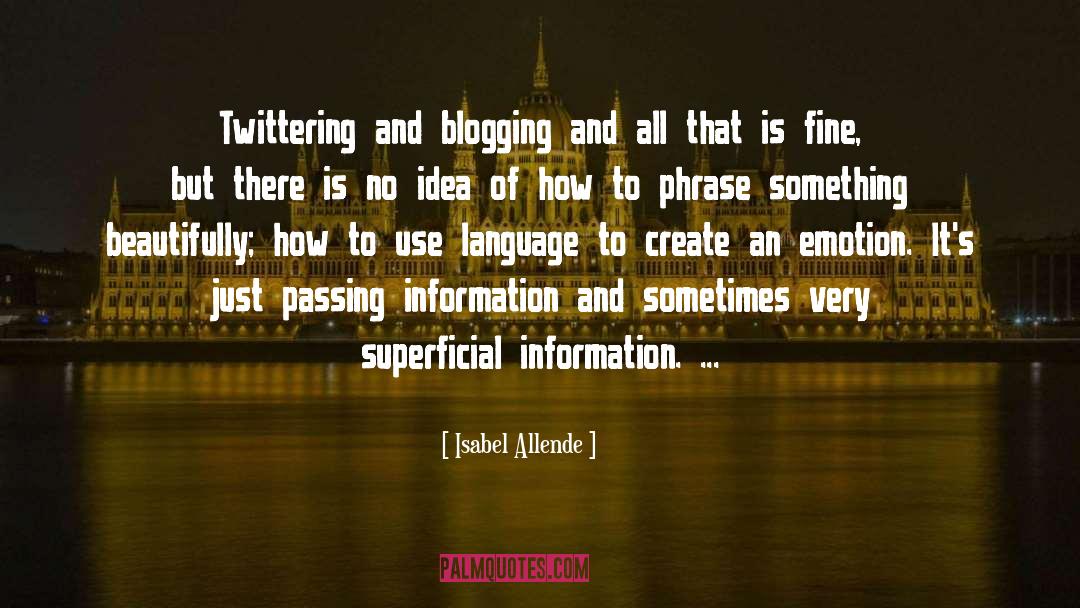 Blogging quotes by Isabel Allende