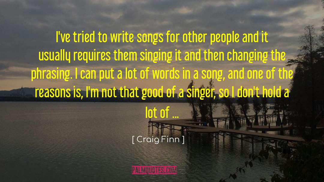 Blogs Writing quotes by Craig Finn