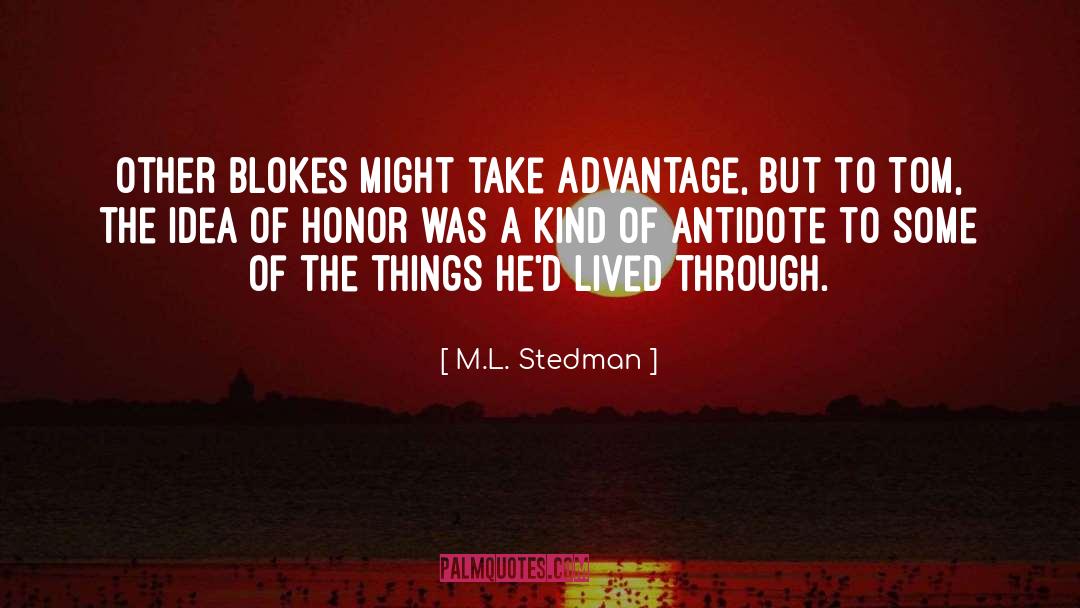 Blokes quotes by M.L. Stedman