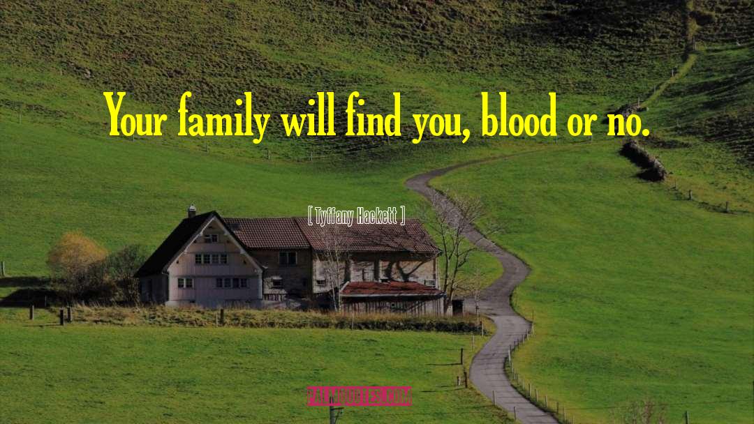 Blood Kurdling Observation quotes by Tyffany Hackett