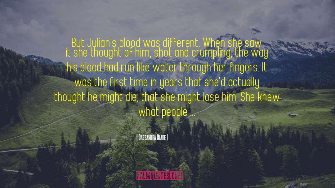 Blood Transfusion quotes by Cassandra Clare