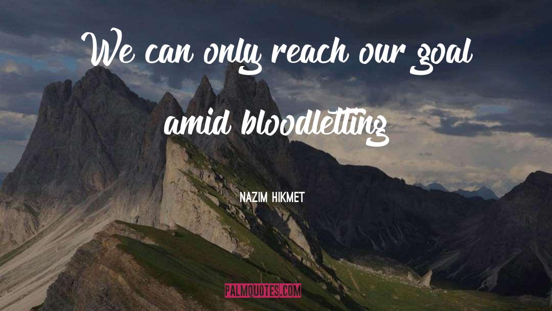 Bloodletting quotes by Nazim Hikmet