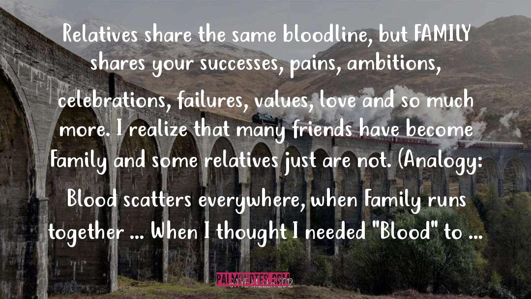 Bloodline quotes by Gaye Miller 2012