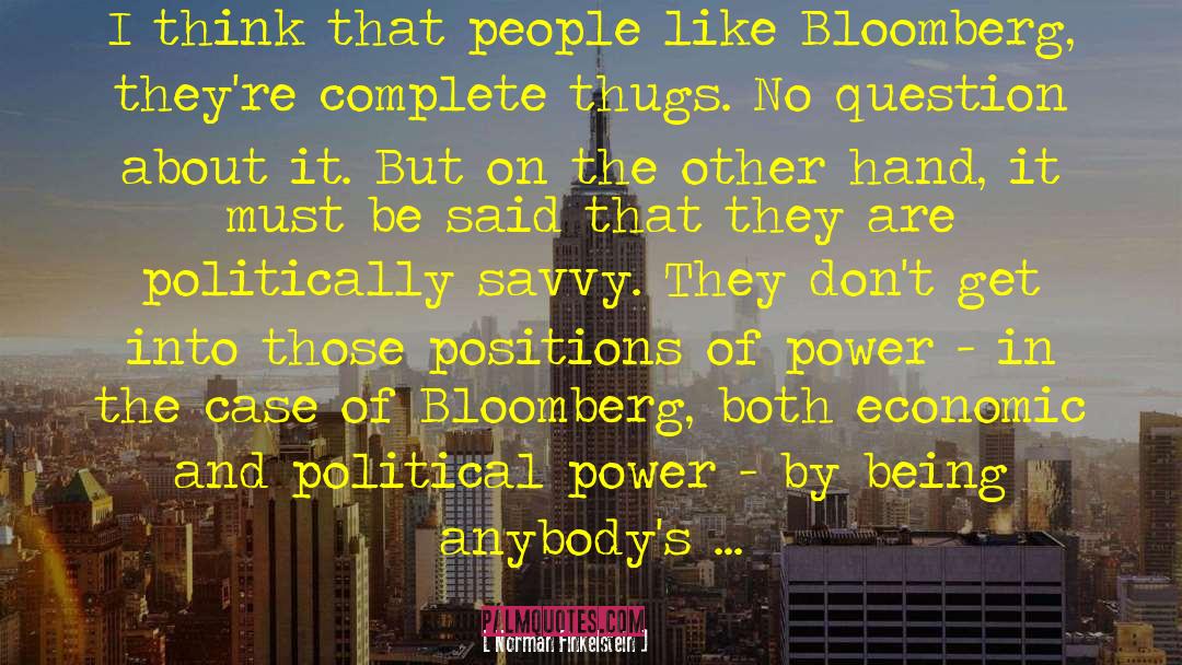Bloomberg quotes by Norman Finkelstein