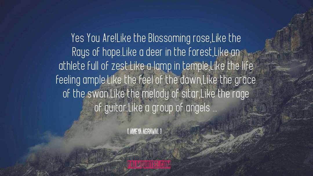 Blossoming quotes by Ameya Agrawal