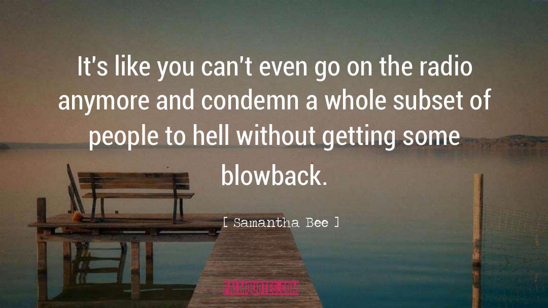 Blowback quotes by Samantha Bee