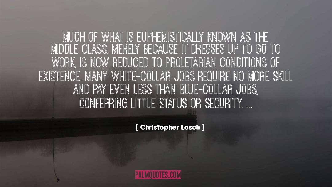 Blue Collar quotes by Christopher Lasch