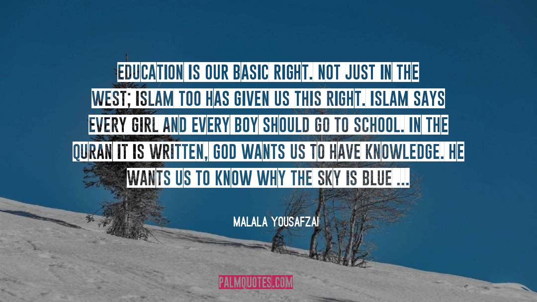 Blue quotes by Malala Yousafzai